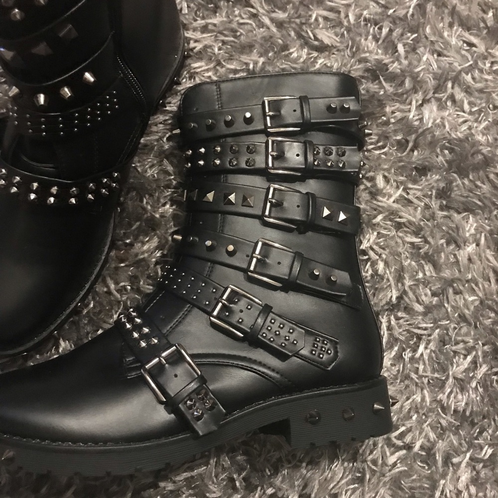 SOLD-Studded Black combat boots